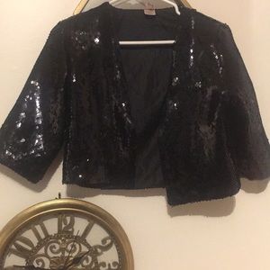 Sequin crop jacket/shirt
